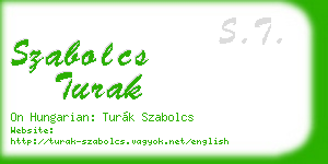 szabolcs turak business card